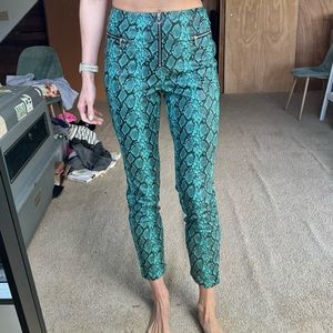 TigerMist blue snake leather pant